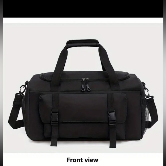 Large Capacity Black Sports Messenger Bag - Picture 5 of 6